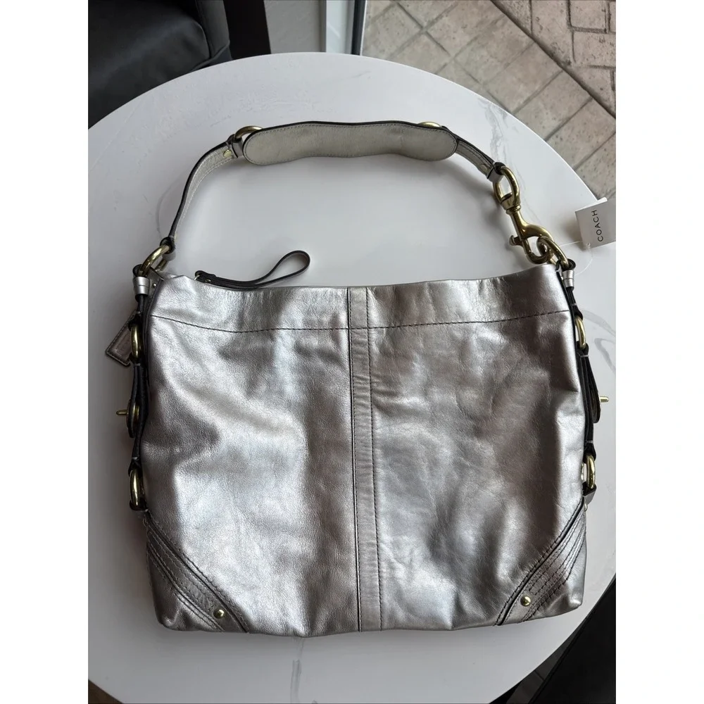 Vintage Coach Metallic Slim Carly Hobo Bag & Slim Envelope Wall #11872 #41365